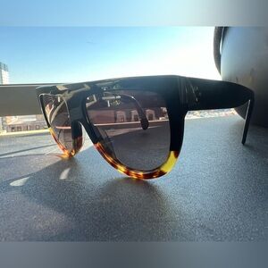 Celine Gradient Flat Top Aviator Sunglasses